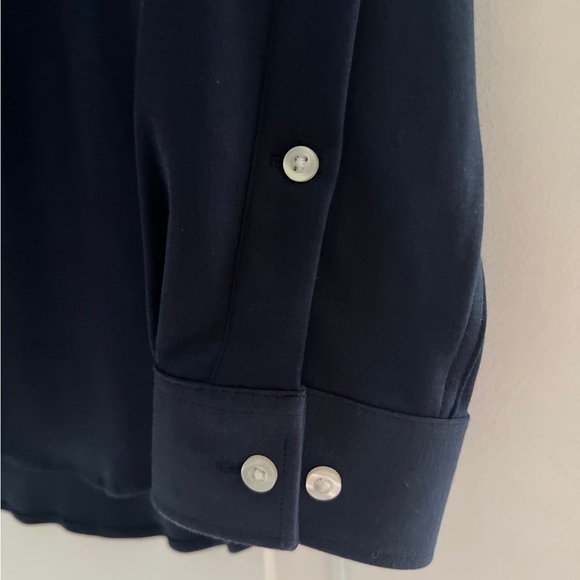 Michael Kors long sleeve knit shirt MK fitted shirt size M blue - Picture 9 of 14